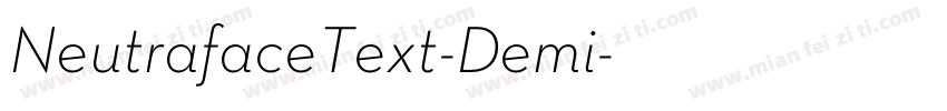 NeutrafaceText-Demi字体转换
