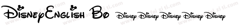DisneyEnglish-Bo字体转换
