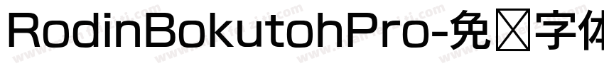 RodinBokutohPro字体转换