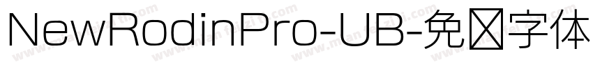NewRodinPro-UB字体转换