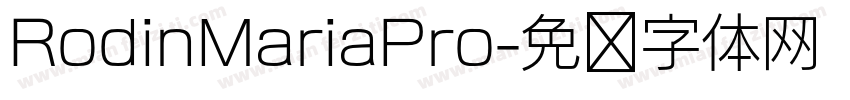 RodinMariaPro字体转换