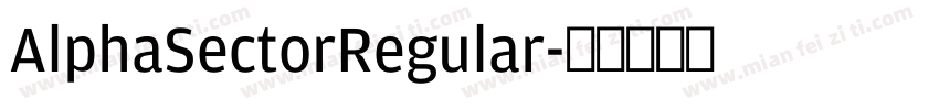 AlphaSectorRegular字体转换