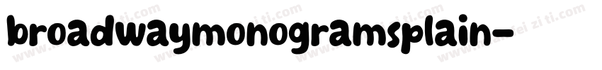 broadwaymonogramsplain字体转换