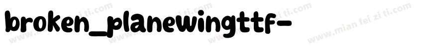 broken_planewingttf字体转换