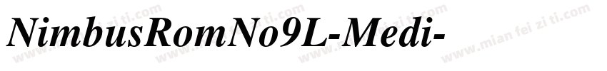 NimbusRomNo9L-Medi字体转换