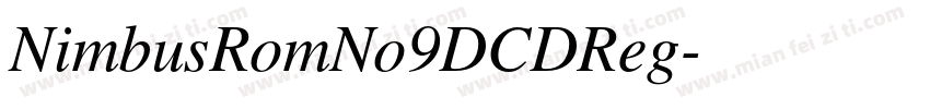 NimbusRomNo9DCDReg字体转换