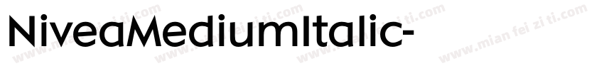 NiveaMediumItalic字体转换
