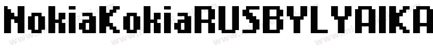 NokiaKokiaRUSBYLYAIKA字体转换