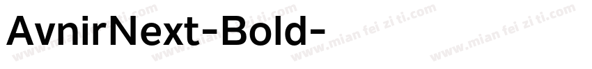 AvnirNext-Bold字体转换