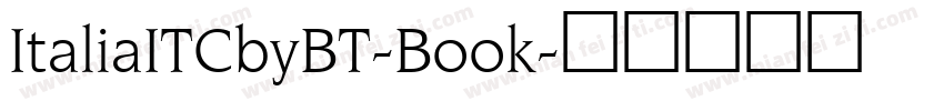 ItaliaITCbyBT-Book字体转换