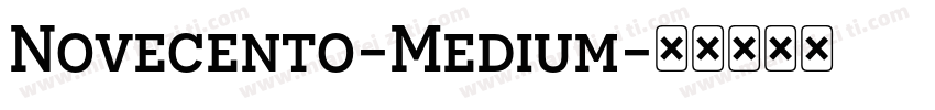 Novecento-Medium字体转换