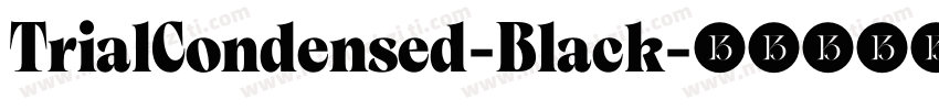 TrialCondensed-Black字体转换
