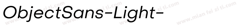 ObjectSans-Light字体转换