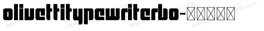 OlivettiTypewriterBo字体转换