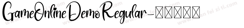 GameOnlineDemoRegular字体转换