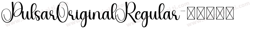PulsarOriginalRegular字体转换