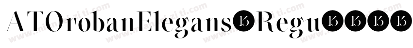 ATOrobanElegans-Regu字体转换