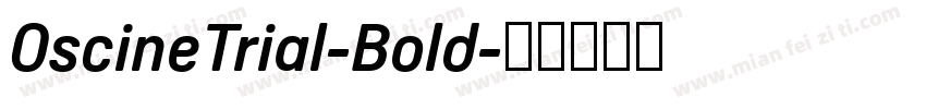 OscineTrial-Bold字体转换