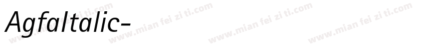 AgfaItalic字体转换