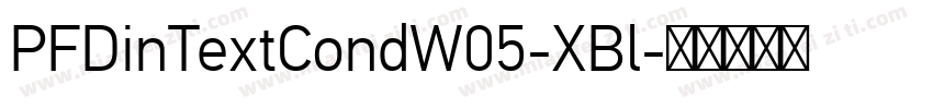 PFDinTextCondW05-XBl字体转换