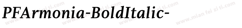 PFArmonia-BoldItalic字体转换
