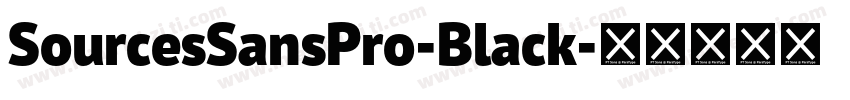 SourcesSansPro-Black字体转换