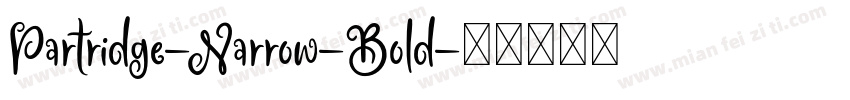 Partridge-Narrow-Bold字体转换