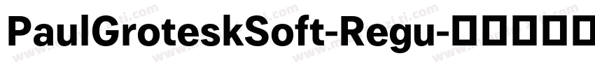 PaulGroteskSoft-Regu字体转换