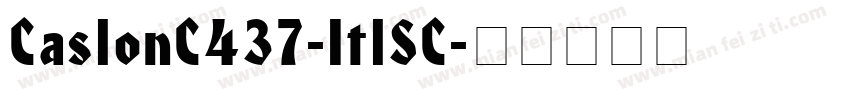 CaslonC437-ItlSC字体转换