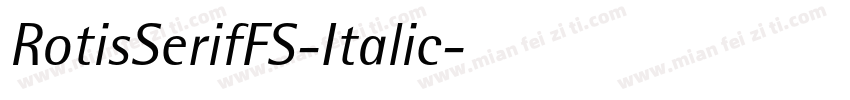 RotisSerifFS-Italic字体转换
