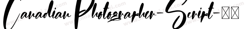 CanadianPhotographer-Script字体转换