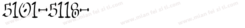5101-5118字体转换