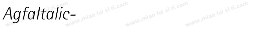 AgfaItalic字体转换