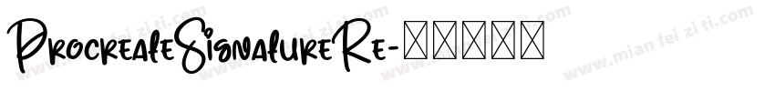 ProcreateSignatureRe字体转换