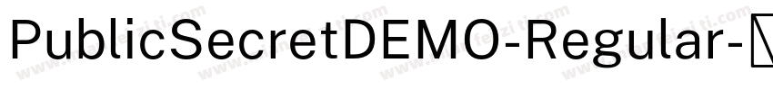PublicSecretDEMO-Regular字体转换