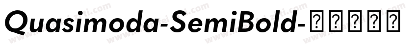 Quasimoda-SemiBold字体转换