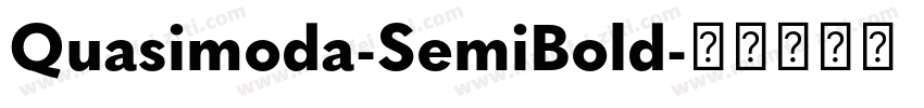 Quasimoda-SemiBold字体转换