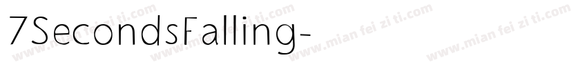 7SecondsFalling字体转换