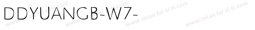 DDYUANGB-W7字体转换
