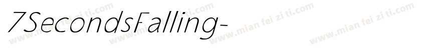 7SecondsFalling字体转换