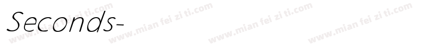 Seconds字体转换