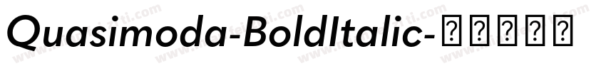 Quasimoda-BoldItalic字体转换