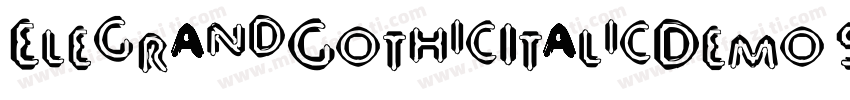 ElegrandGothicItalicDemo-56dB字体转换