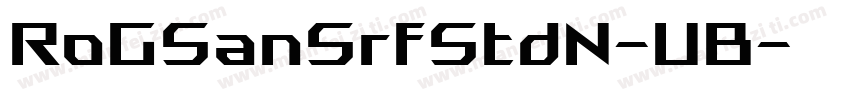 RoGSanSrfStdN-UB字体转换