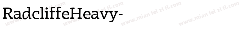 RadcliffeHeavy字体转换