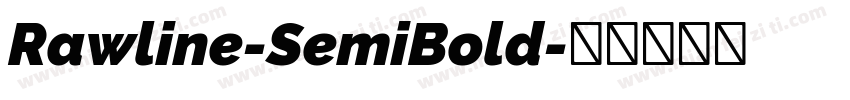 Rawline-SemiBold字体转换