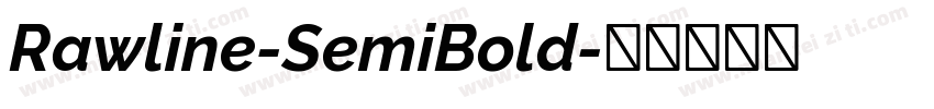 Rawline-SemiBold字体转换