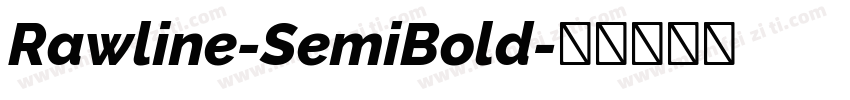 Rawline-SemiBold字体转换