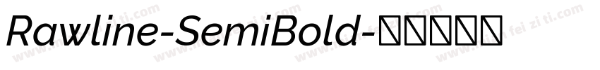 Rawline-SemiBold字体转换