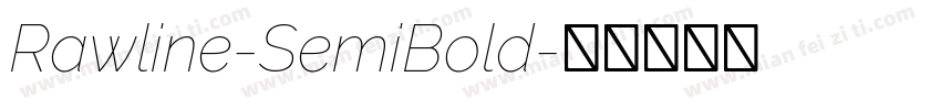 Rawline-SemiBold字体转换